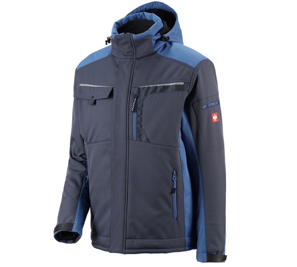 Kurtki robocze: Kurtka softshell e.s.motion + pacyficzny/kobaltowy