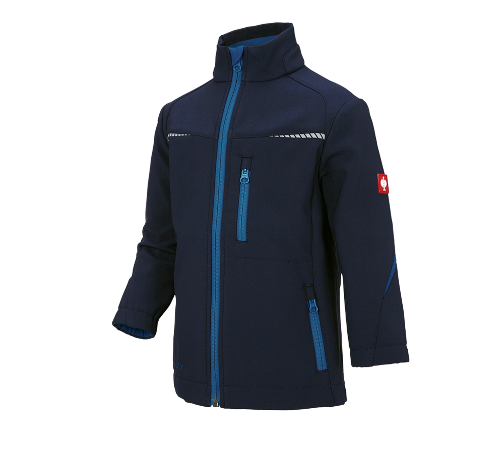 Kurtki: Kurtka softshell e.s.motion 2020, dziecięca + granatowy/atol