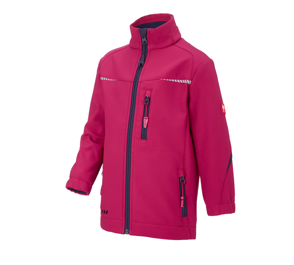 Kurtki: Kurtka softshell e.s.motion 2020, dziecięca + malinowy/granatowy