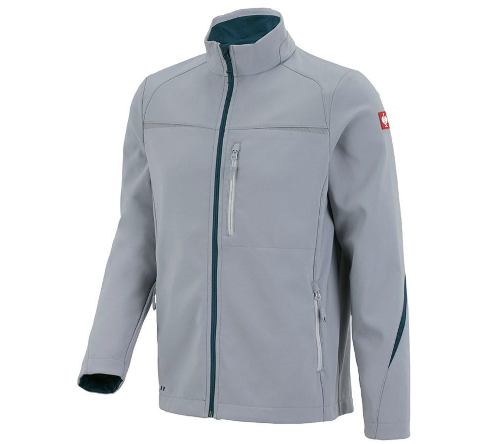 Kurtki robocze: Kurtka softshell e.s.motion 2020 + platynowy/niebieski morski