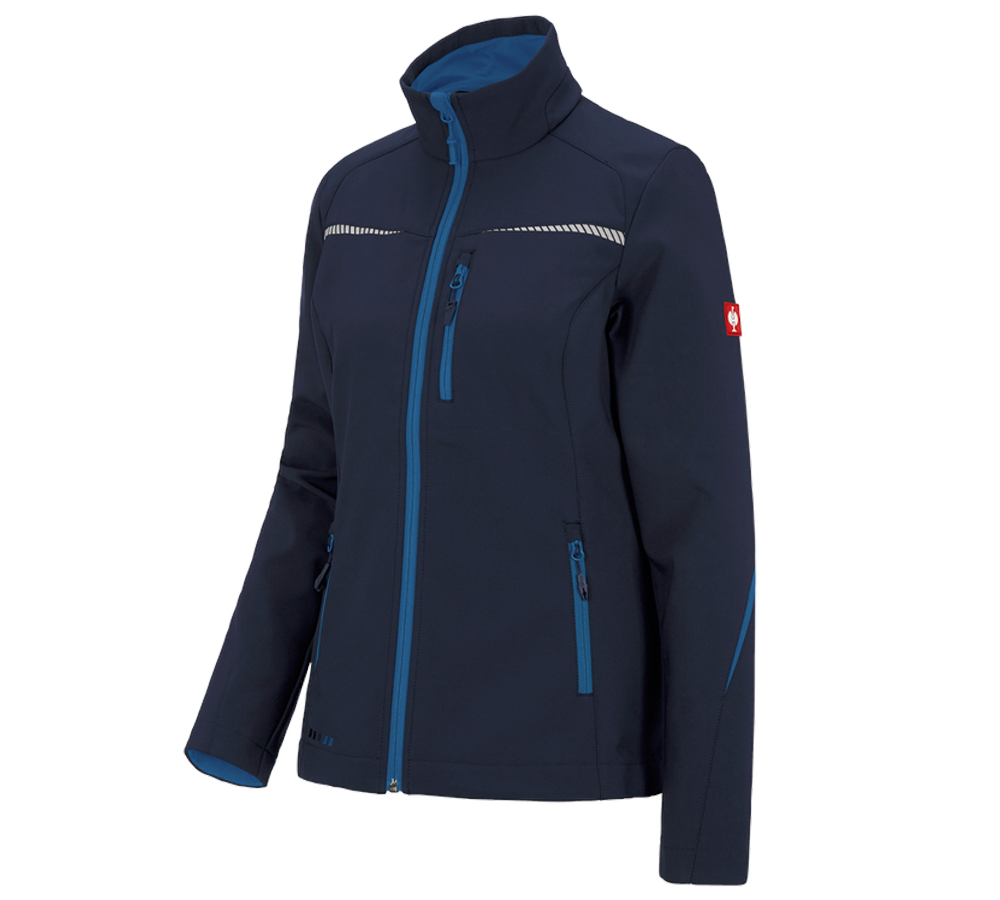 Kurtki robocze: Kurtka softshell e.s.motion 2020, damska + granatowy/atol