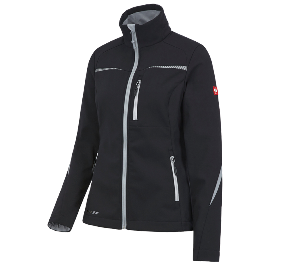 Kurtki robocze: Kurtka softshell e.s.motion 2020, damska + czarny/platynowy