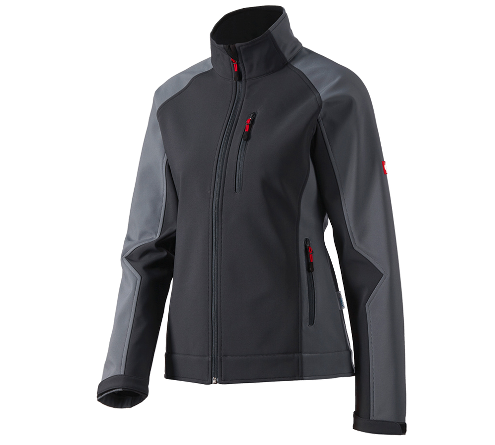 Kurtki robocze: Kurtka damska softshell dryplexx® softlight + grafitowy/cementowy