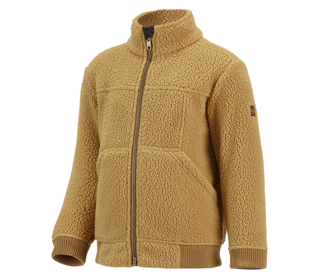 Kurtki: Kurtka z dzianiny futerkowej e.s.vintage, dziecięc + sepia