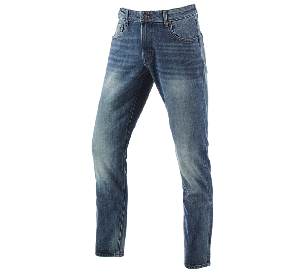 Spodnie robocze: e.s. Jeansy 5-kieszeniowe stretch, straight + mediumwashed
