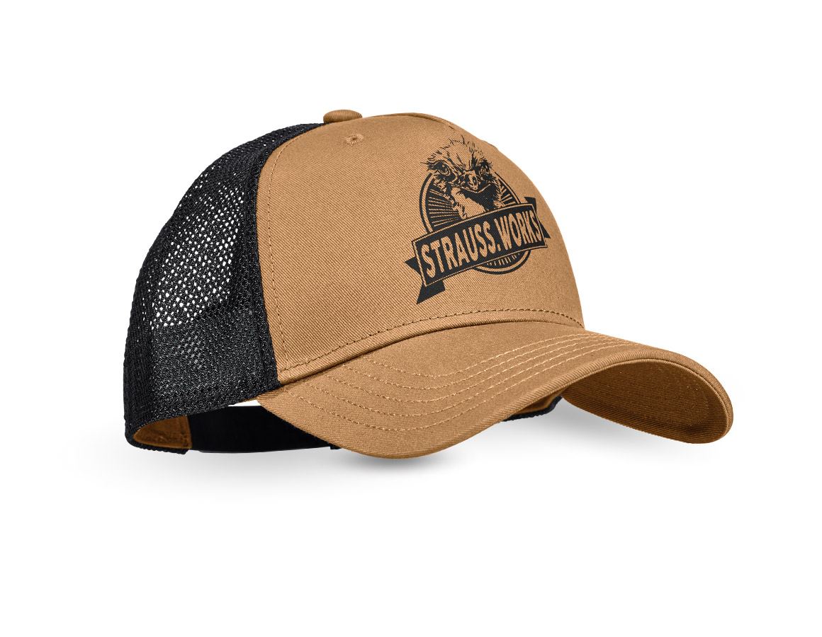 Akcesoria: Czapka z daszkiem e.s.iconic works + migdałowy brąz