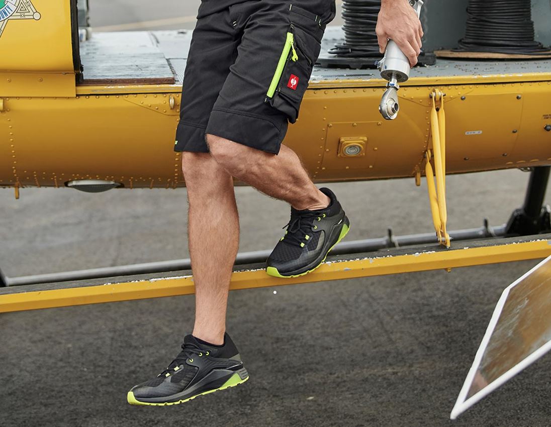 O1: e.s. O1 Buty robocze Pietas + czerń żelazowa/żółty ostrzegawczy 1