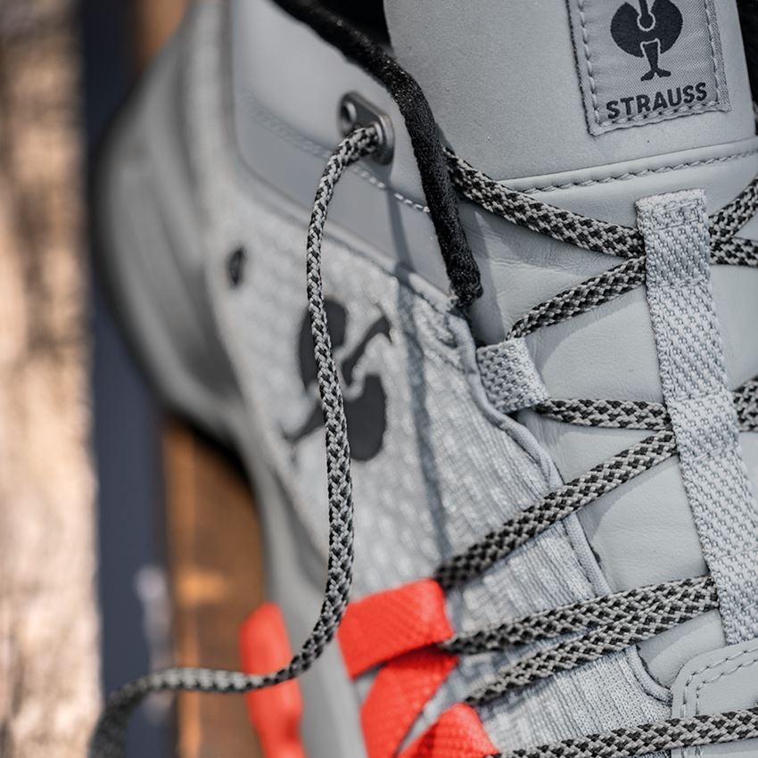 O2: O2 Buty robocze e.s. Kobuk low + perłowoszary/czerwony słoneczny 2