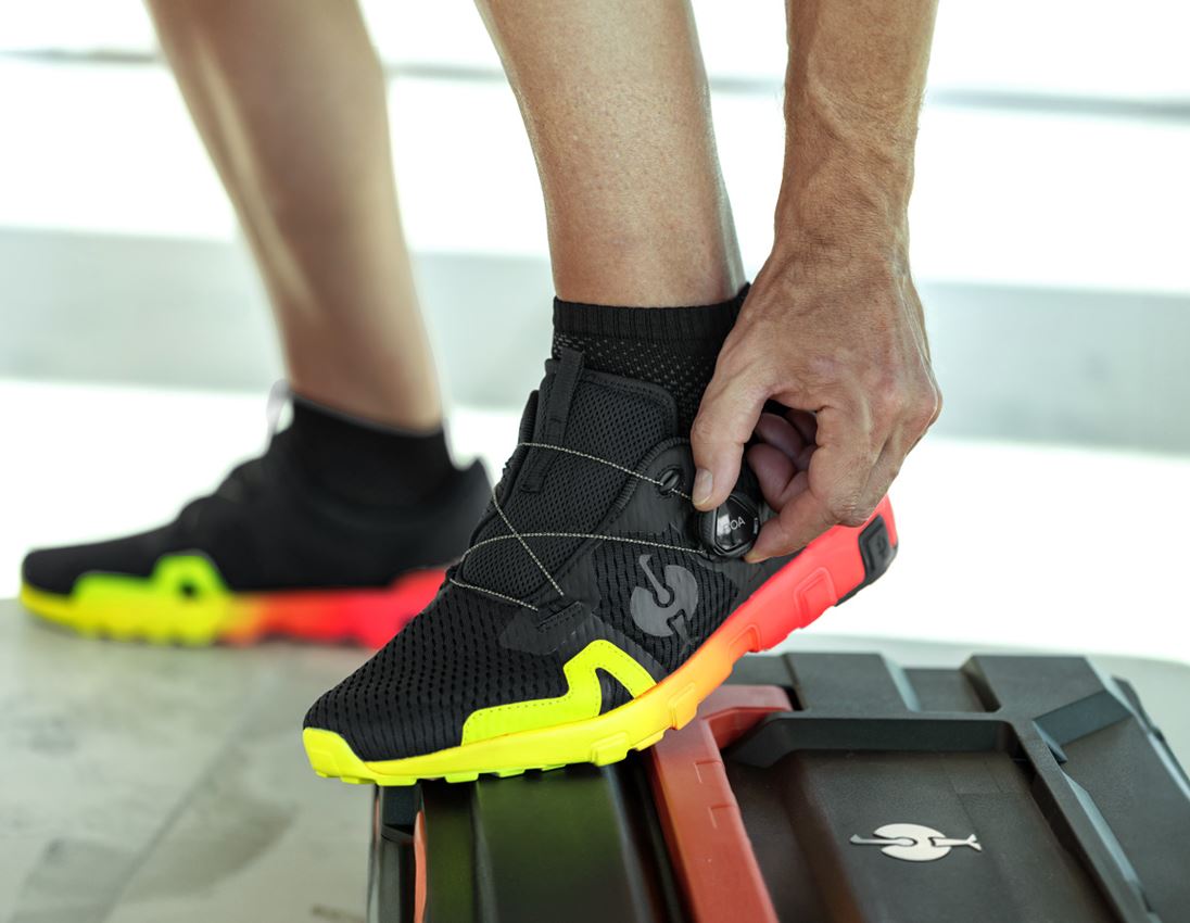 Inne buty zawodowe: Uniwersalne buty e.s. Toledo low + czarny/czerwony ostrzegawczy/żółty ostrzegawczy 1