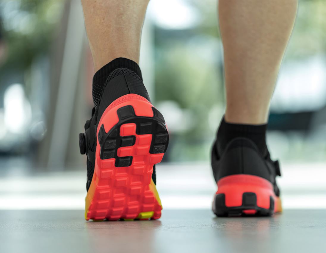 Inne buty zawodowe: Uniwersalne buty e.s. Toledo low + czarny/czerwony ostrzegawczy/żółty ostrzegawczy 3