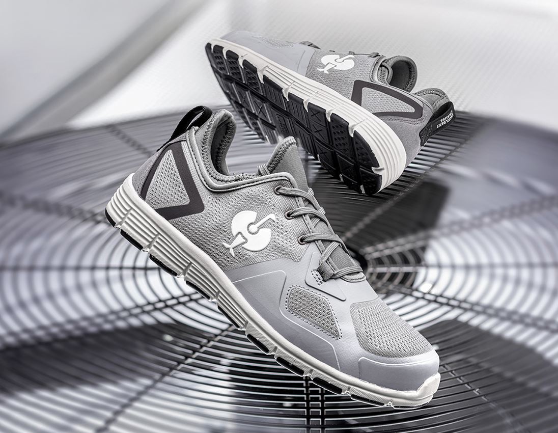 S1: S1 Półbuty bezpieczne e.s. Manda + perłowoszary/biały