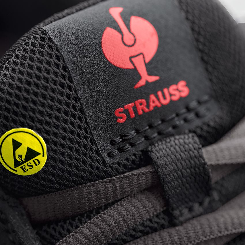 S1P: S1P Półbuty bezpieczne e.s. Banco low + czarny/czerwony słoneczny 1