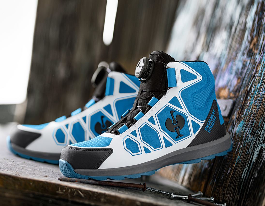 S1P: S1P Buty bezpieczne e.s. Baham II mid + chabrowy/czarny