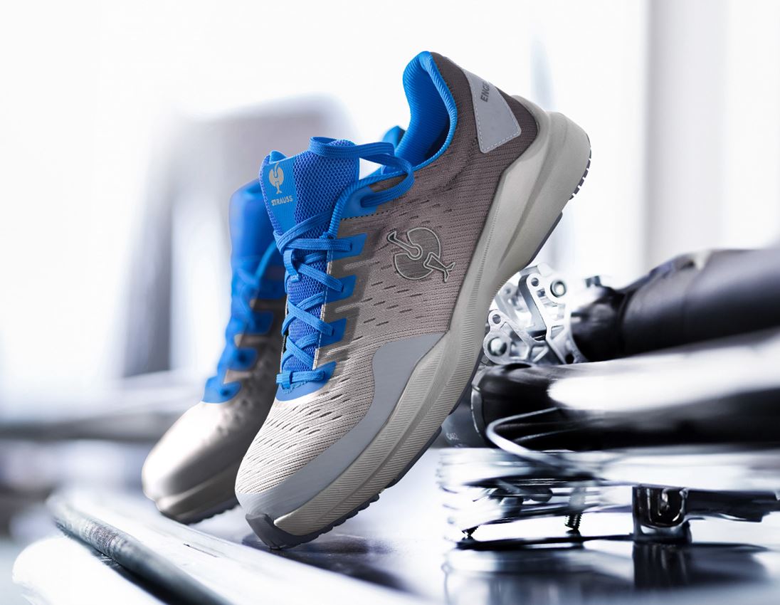 S1: S1 Półbuty bezpieczne e.s. Padua low + platynowy/niebieski chagall 1