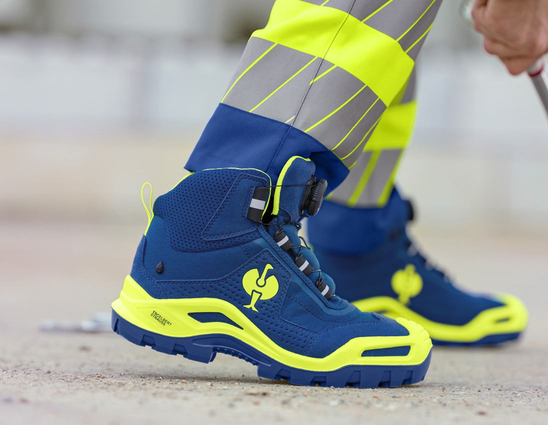 S3: S3 Buty ochronne e.s. Kastra II mid + chabrowy/żółty ostrzegawczy
