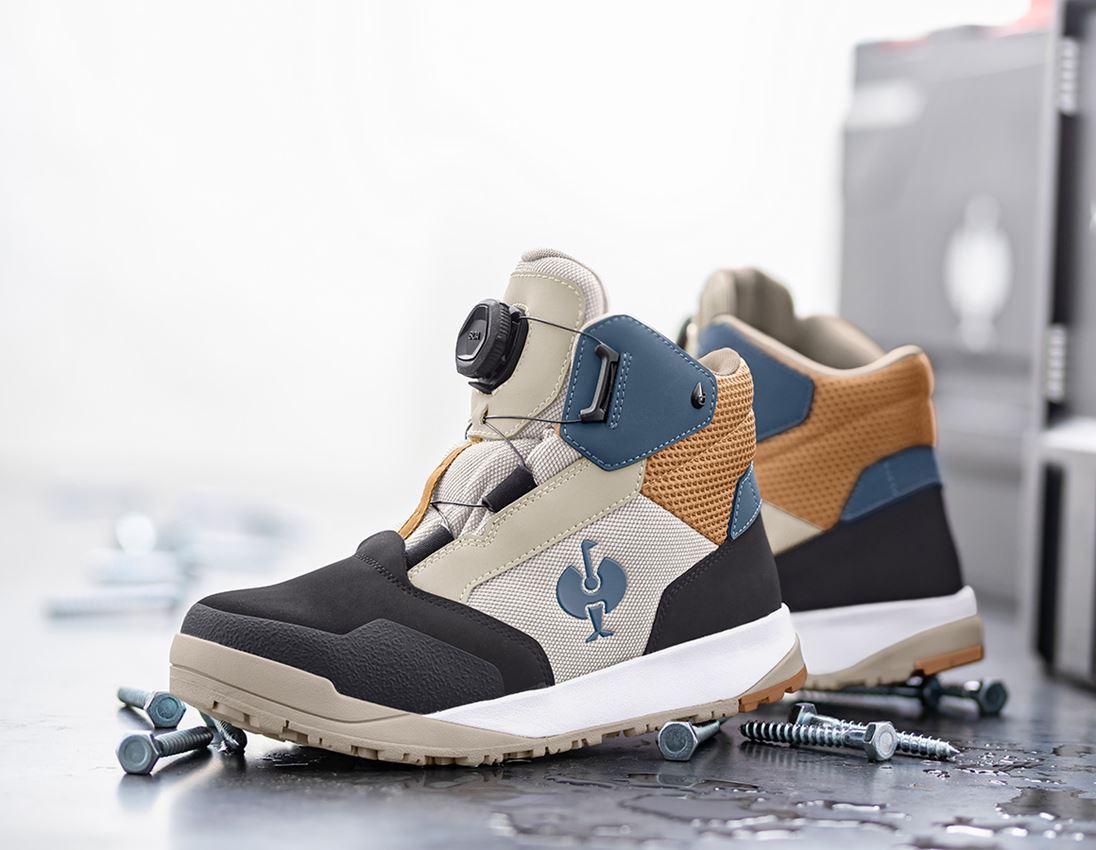 S7: S7 Buty bezpieczne e.s. Murcia mid + czarny/szary delfinowy/migdałowy brąz