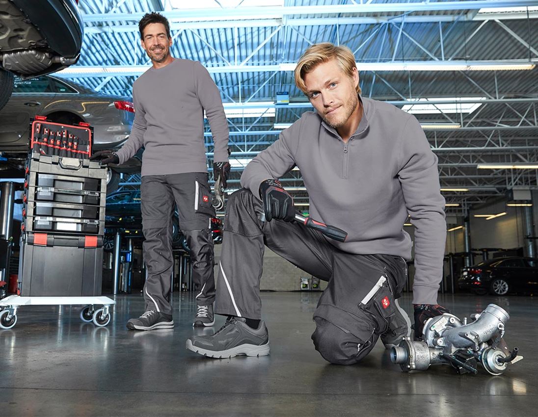 Koszulki | Pulower | Koszule: e.s. Bluza z dekoltem na suwak poly cotton + platynowy 2