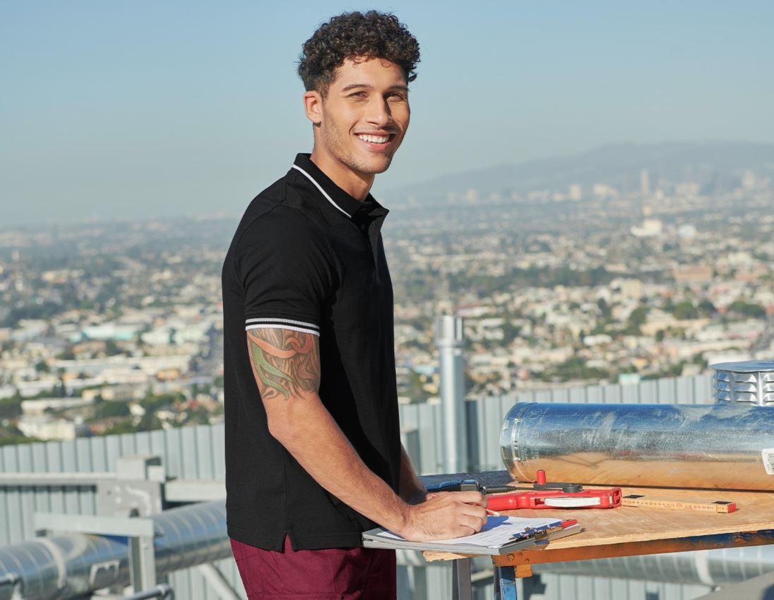 Koszulki | Pulower | Koszule: e.s. Koszulka polo cotton Deluxe Colour + czarny/srebrny 1