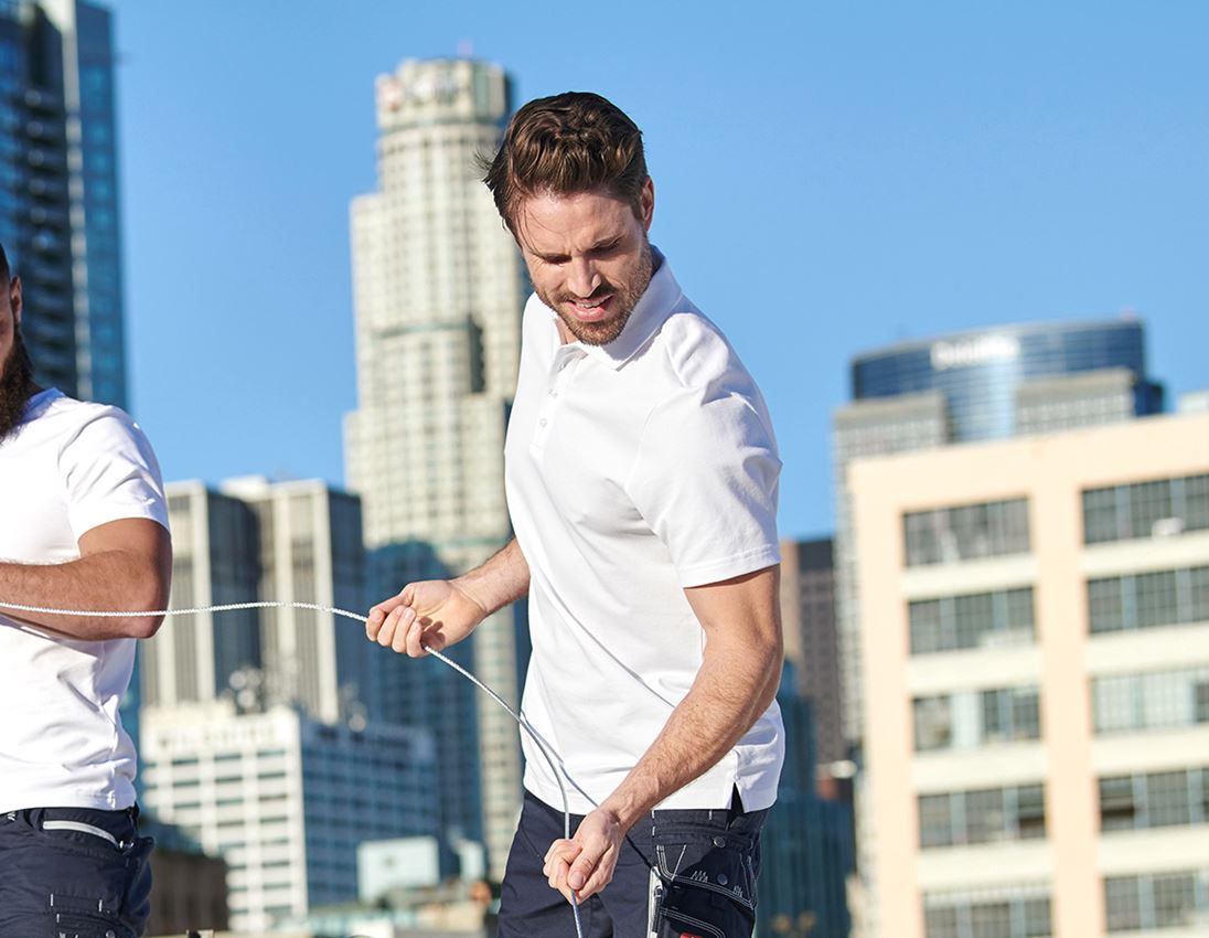 Koszulki | Pulower | Koszule: e.s. Koszulka polo funkcyjna poly cotton + biały 1