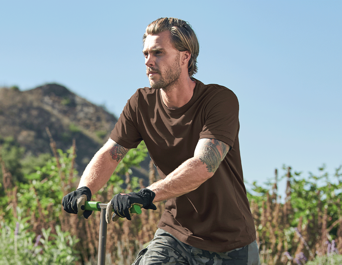 Koszulki | Pulower | Koszule: e.s. Koszulka cotton stretch + kasztanowy 2