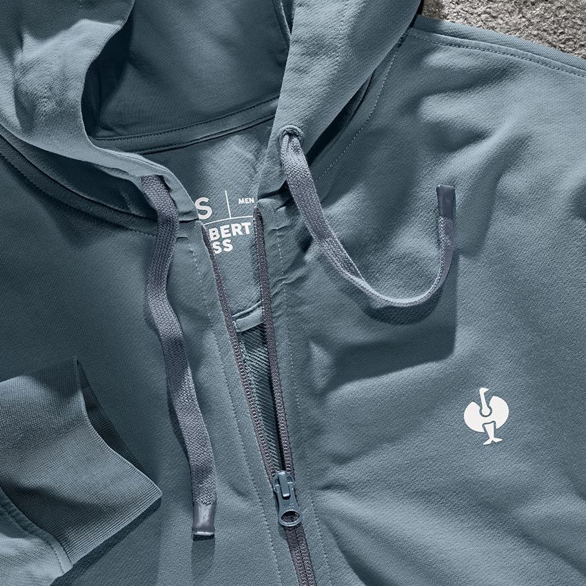 Koszulki | Pulower | Koszule: Bluza rozpinana z kapturem e.s.motion ten + niebieski dymny vintage 2