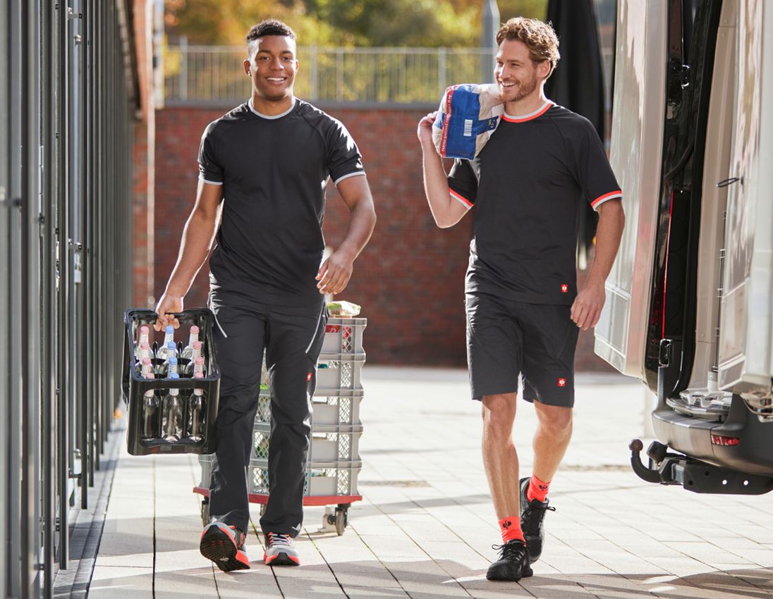 Koszulki | Pulower | Koszule: Koszulka funkcyjna e.s.ambition + czarny/czerwony ostrzegawczy 5