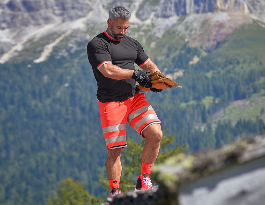 Koszulki | Pulower | Koszule: Koszulka funkcyjna e.s.ambition + czarny/czerwony ostrzegawczy 3