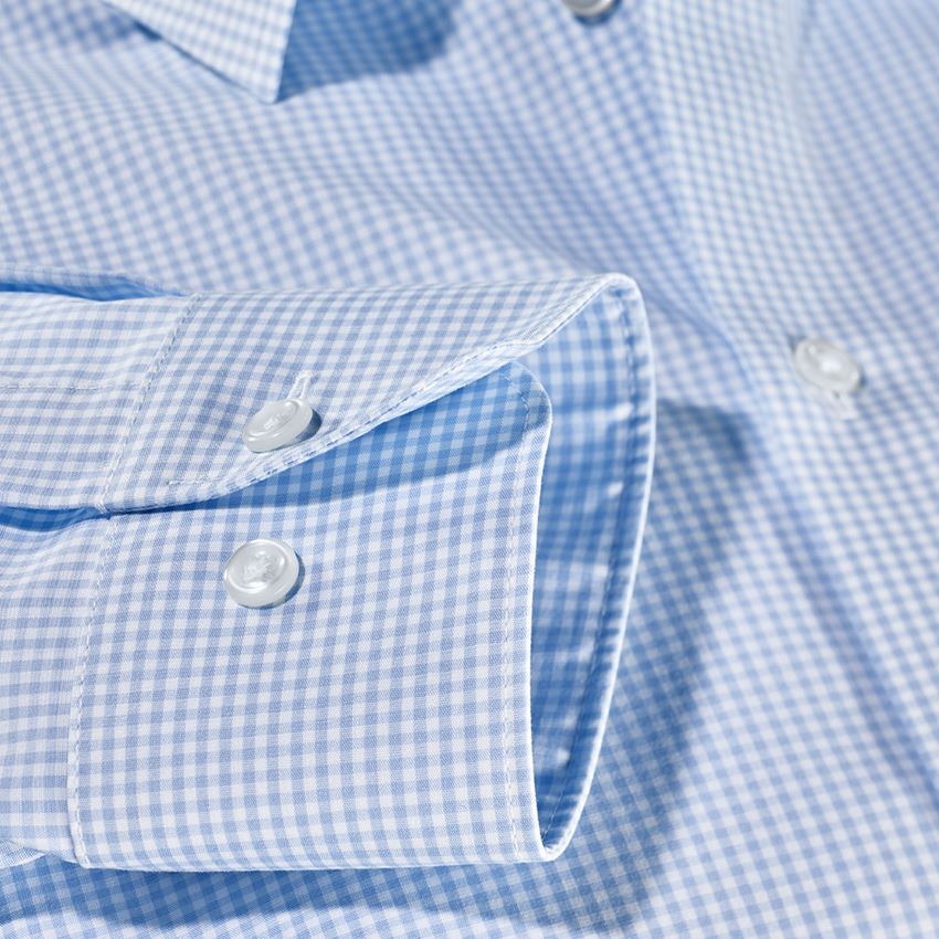 Koszulki | Pulower | Koszule: e.s. Koszula biznesowa cotton stretch, slim fit + mroźny błękit w kratkę 1