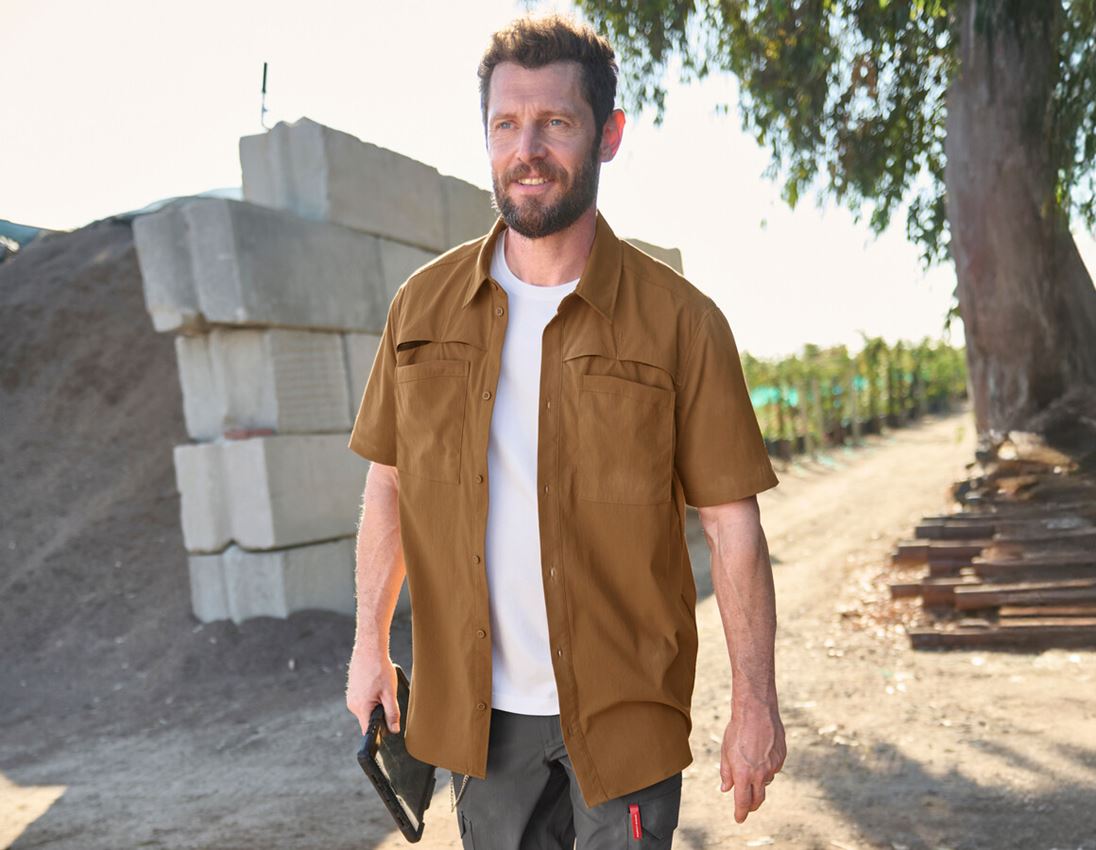 Tematy: Koszule robocze e.s.t:aktik, krótki rękaw + pustynny brąz