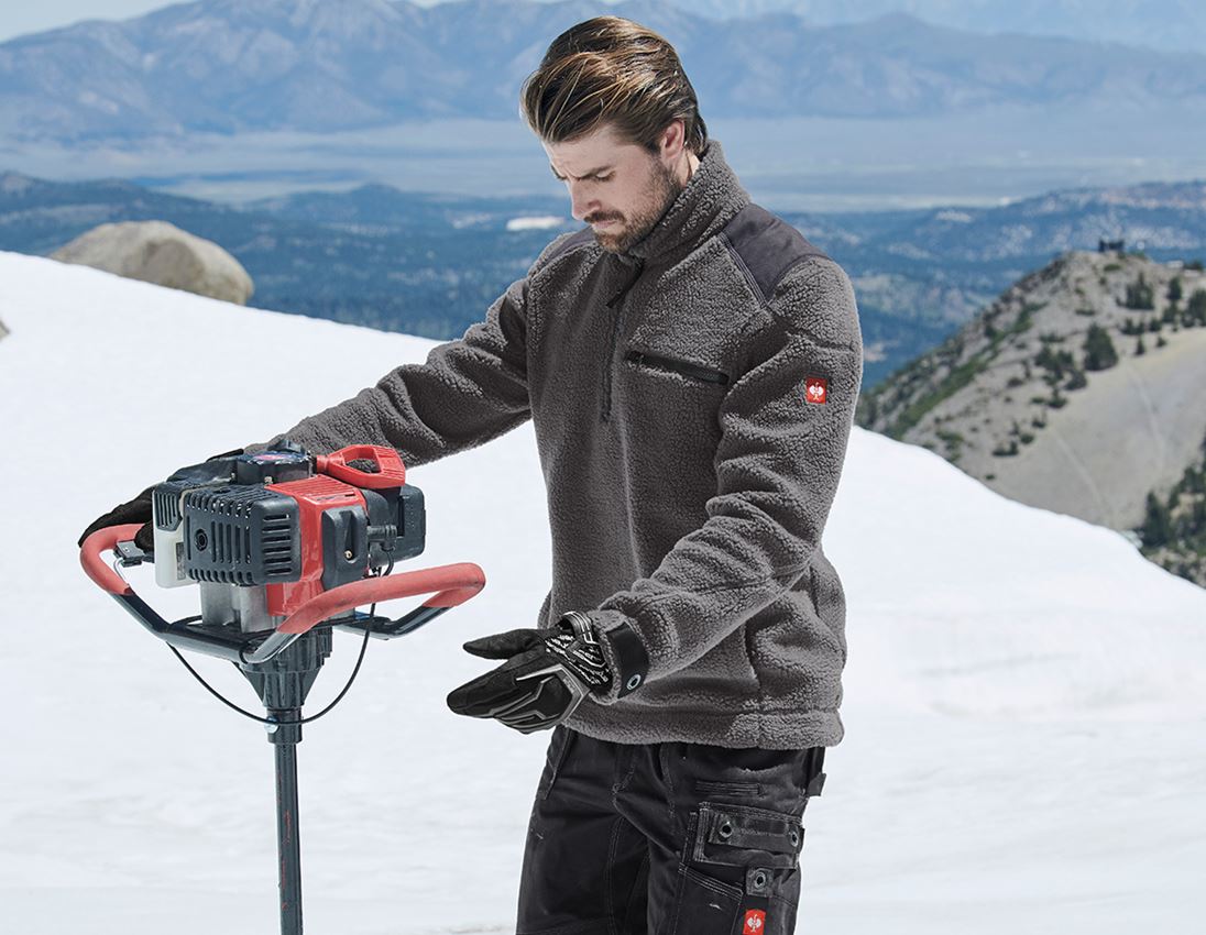 Koszulki | Pulower | Koszule: Bluza Troyer z dzianiny baraniz. e.s.roughtough + tytanowy 1