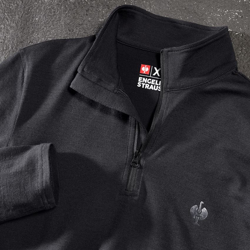 Koszulki | Pulower | Bluzki: Bluza Troyer Merino e.s.trail, damska + czarny 2