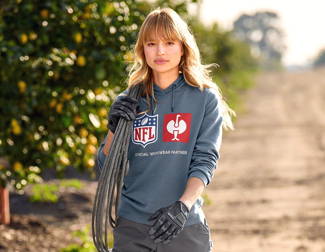NFL X STRAUSS: NFL Hoodie cotton, ladies + niebieski tlenkowy 1