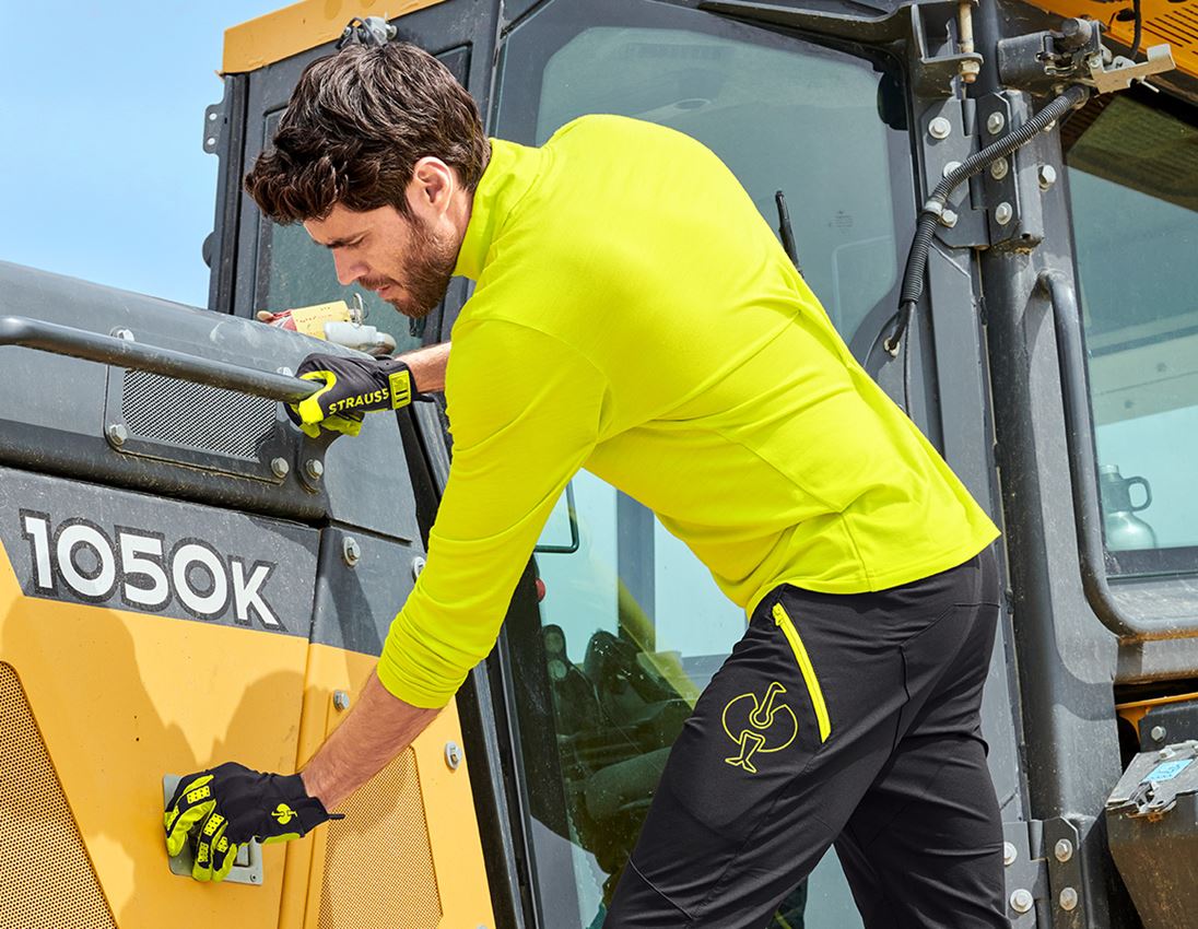 Tematy: Koszulka z golfem Merino e.s.trail + żółty acid/czarny 1