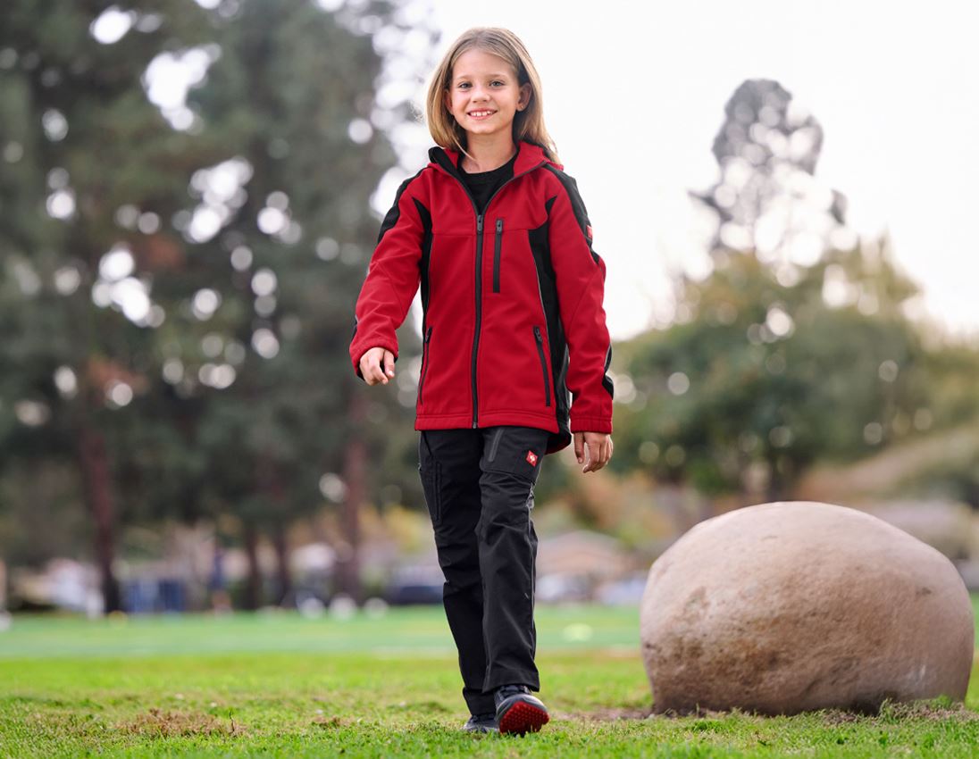 Kurtki: Kurtka softshell e.s.vision, dziecięca + czerwony/czarny 1