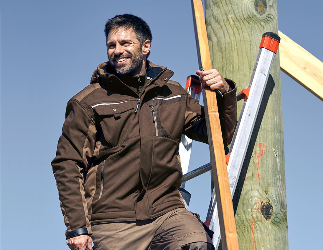 Kurtki robocze: Kurtka softshell e.s.motion + kasztanowy/orzech laskowy 1