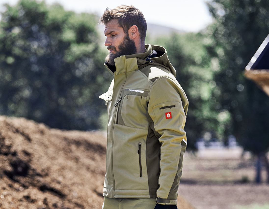 Kurtki robocze: Kurtka softshell e.s.motion + trzcinowy/mchowy 1
