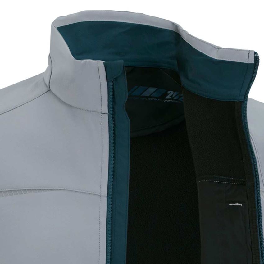 Kurtki robocze: Kurtka softshell e.s.motion 2020 + platynowy/niebieski morski 2