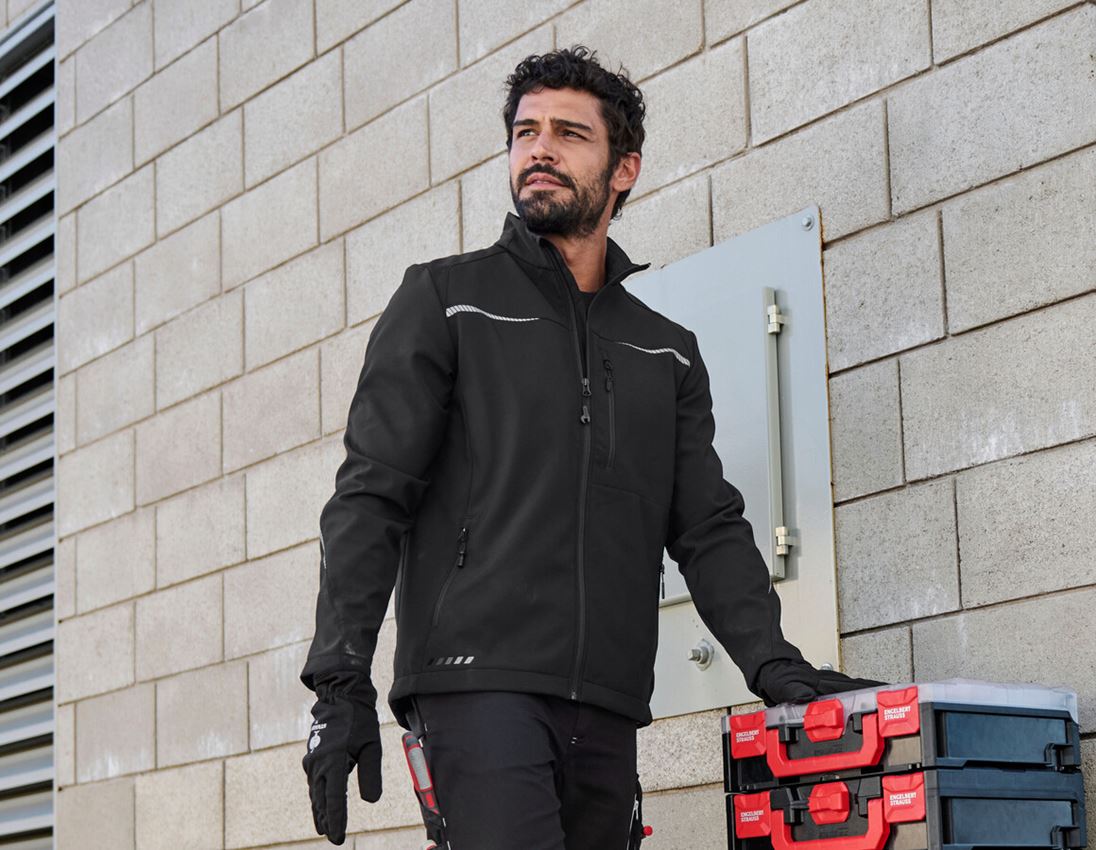 Kurtki robocze: Kurtka softshell e.s.motion 2020 + czarny 2