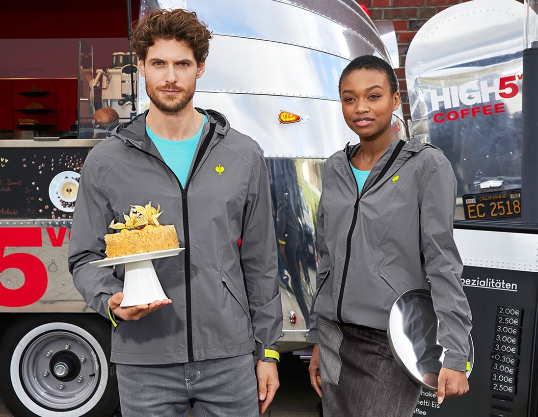 Kurtki robocze: Wiatrówka light-pack e.s.trail + szary bazaltowy/żółty acid 2