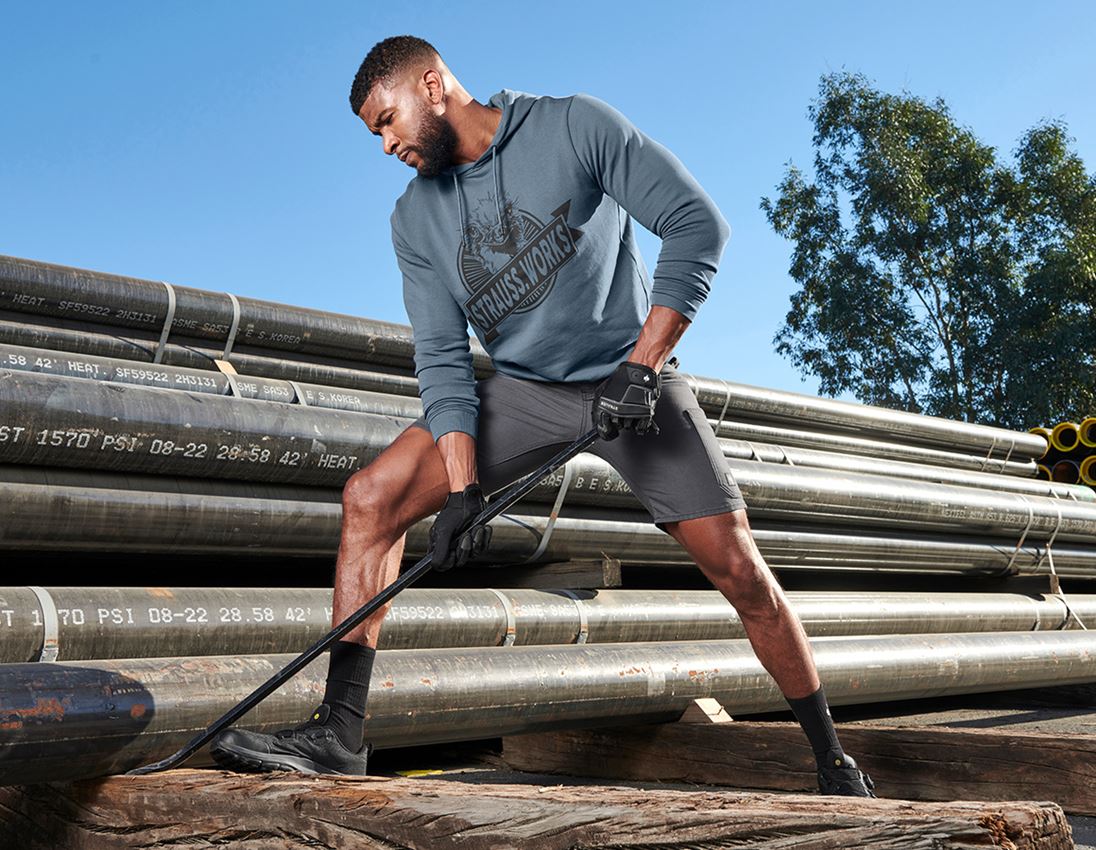 Koszulki | Pulower | Koszule: Bluza z kapturem e.s.iconic works + niebieski tlenkowy 2