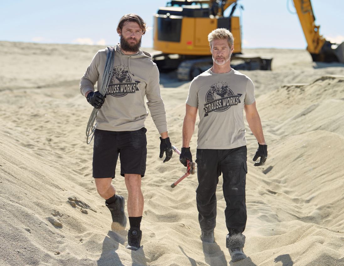 Koszulki | Pulower | Koszule: Bluza z kapturem e.s.iconic works + szary delfinowy 3