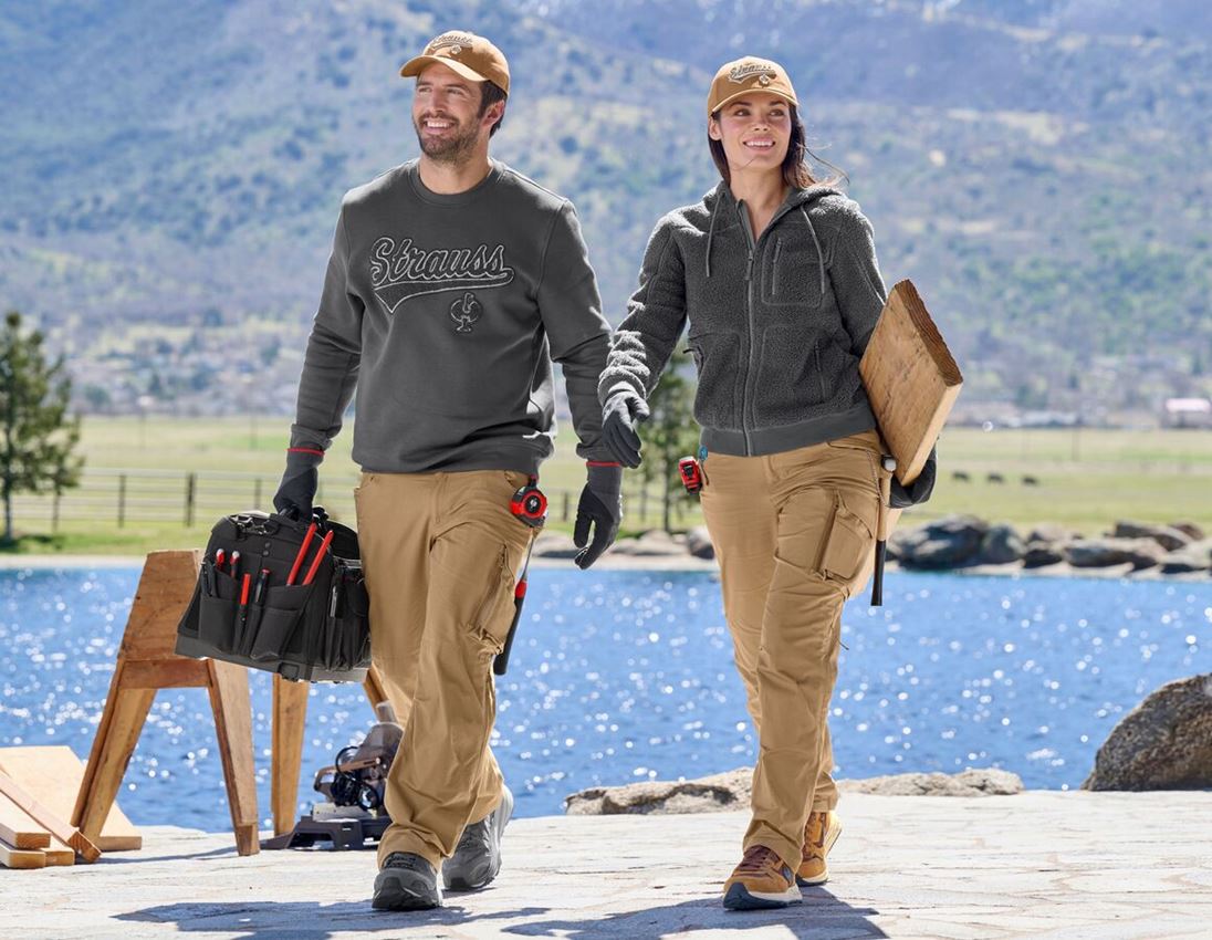 Kurtki robocze: Kurtka z kapturem dzianiny futerkowej e.s.e:pic,da + karbonowym szary 2