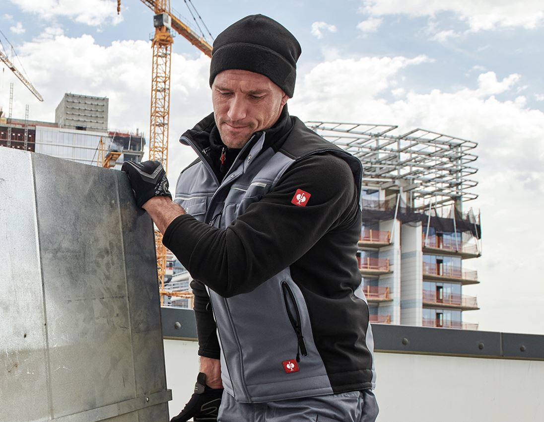 Kamizelki robocze: Kamizelka softshell e.s.motion + szary/czarny 1