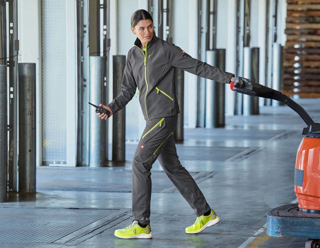 Kurtki robocze: Kurtka softshell e.s.ambition, damska + antracytowy/żółty ostrzegawczy 1