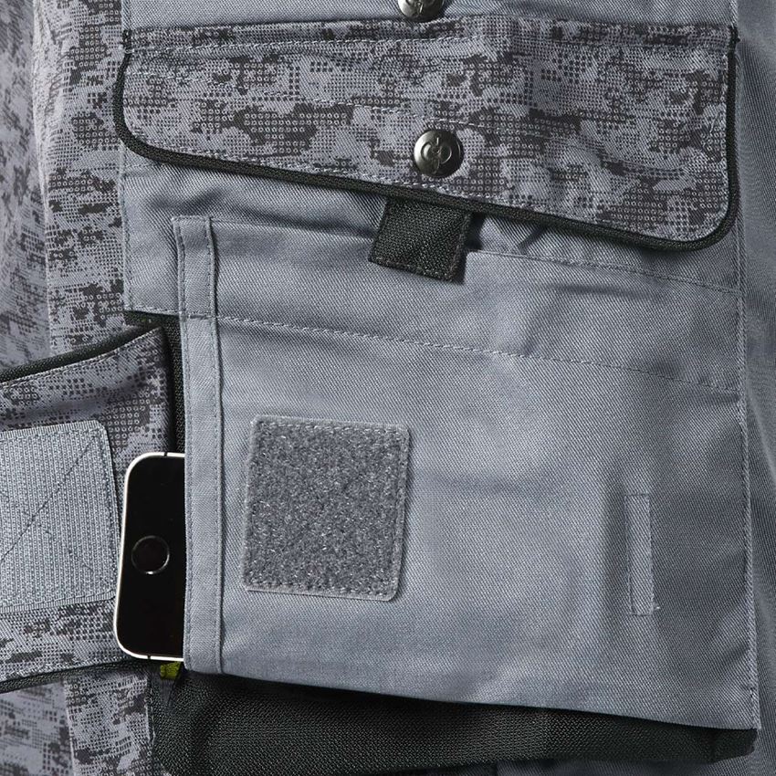 Spodnie robocze: e.s. Szorty Pixel + szary/grafitowy/limetowy 2