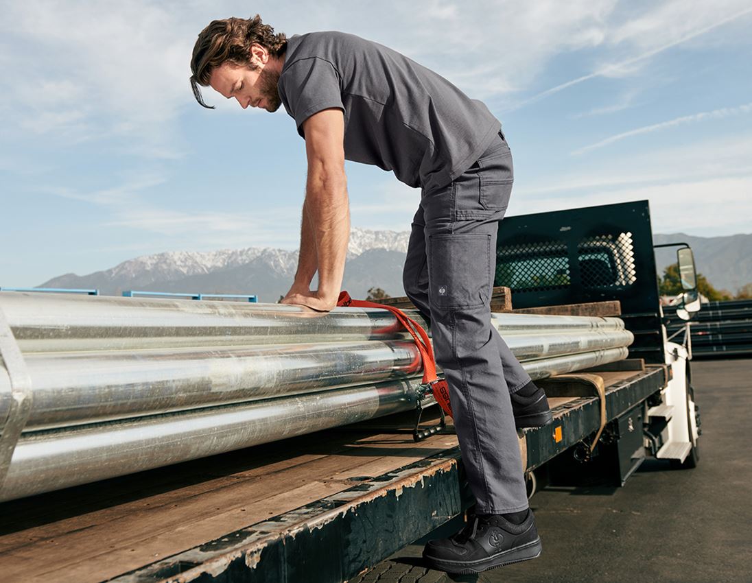 Spodnie robocze: Spodnie do pasa e.s.iconic + karbonowym szary 3