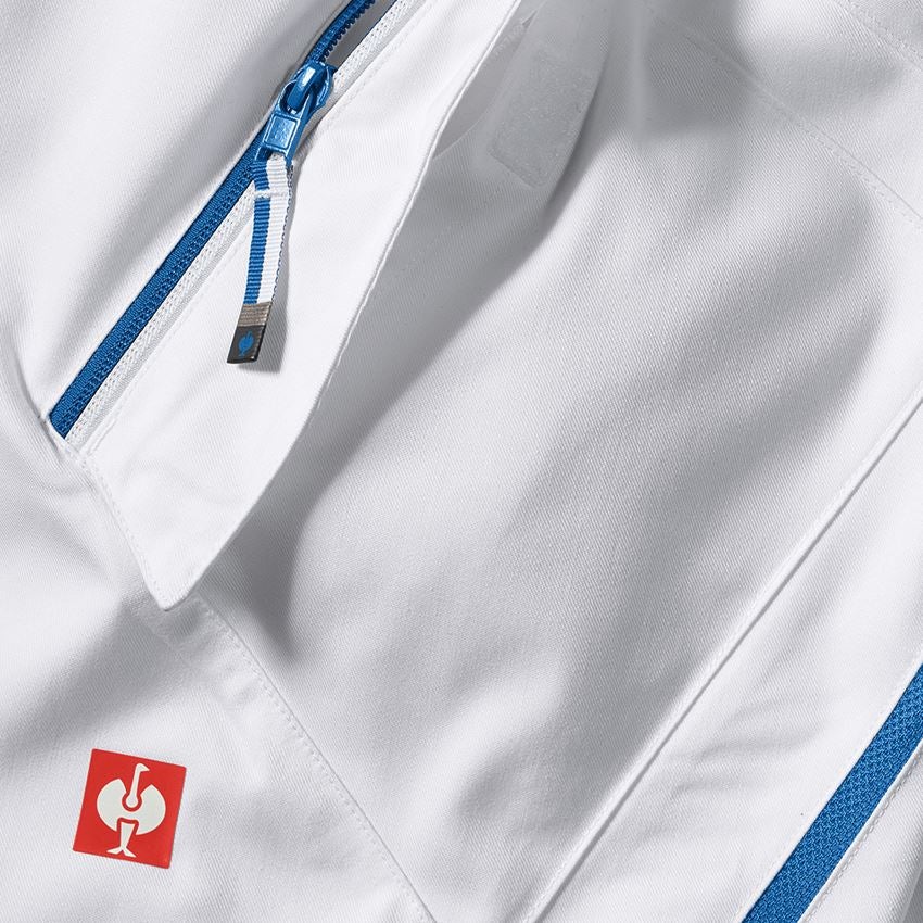 Spodnie robocze: Spodnie wielokieszeniowe e.s.ambition + biały/niebieski chagall 2