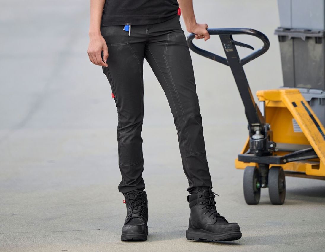 Spodnie robocze: Legginsy z podwójnym przodem e.s.e:pic, damskie + czarny
