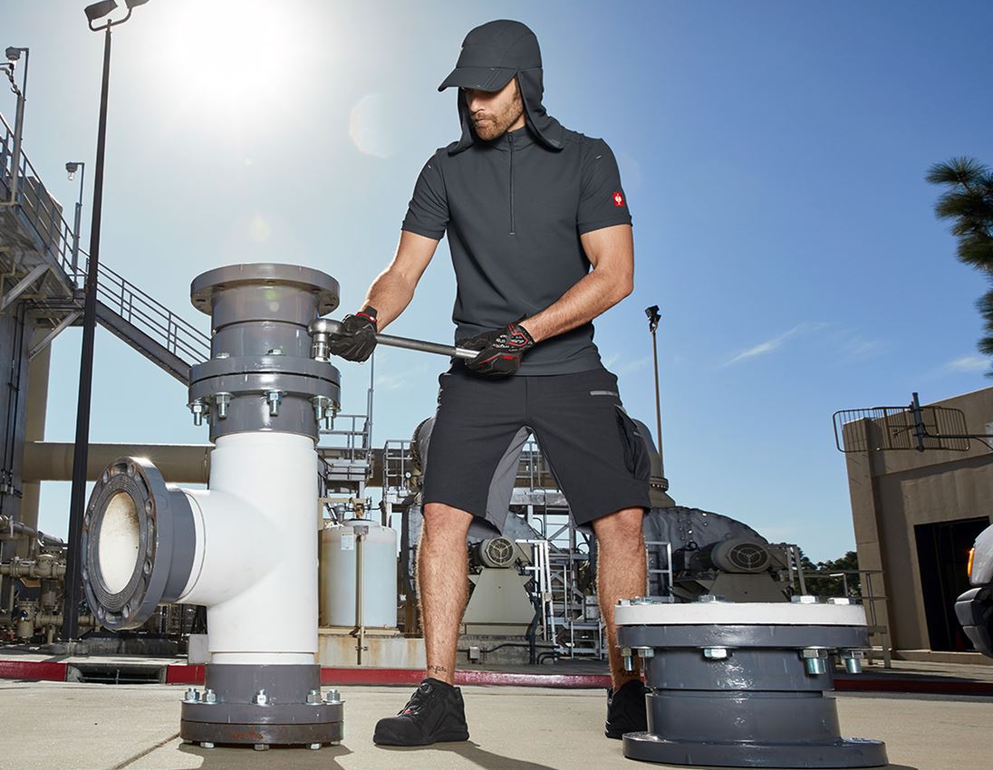 Spodnie robocze: Szorty funkcyjne e.s.dynashield + cementowy/grafitowy 2