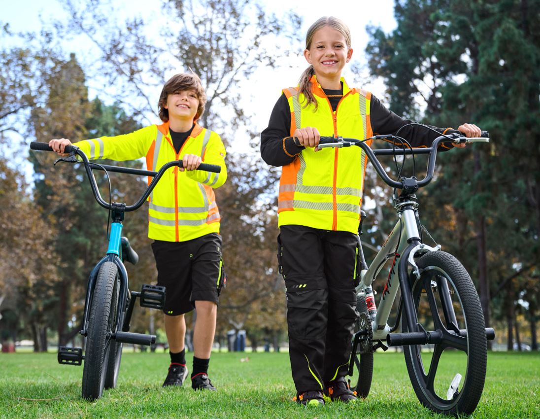 Spodnie: Spodnie do pasa e.s.motion 2020, dziecięce + czarny/żółty ostrzegawczy/pomarańczowy ostrzegawczy 4